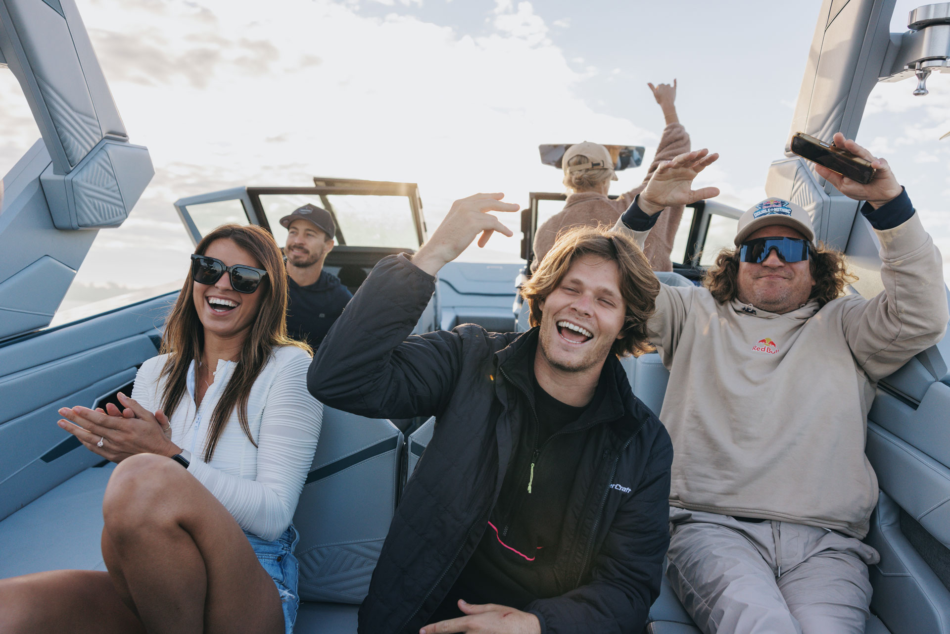 Friends having fun on a Mastercraft Boat